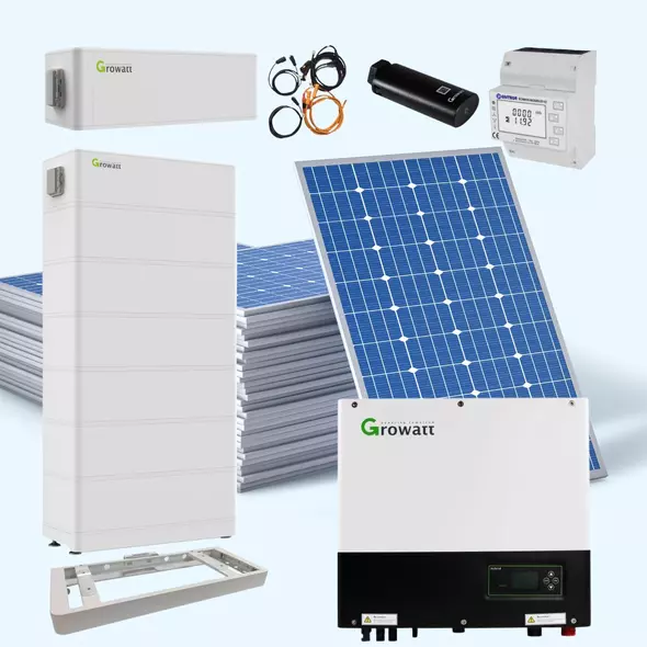 Photovoltaik Komplettanlage 10KWp inkl. 10,24kWh Batteriespeicher mit Montagesystem