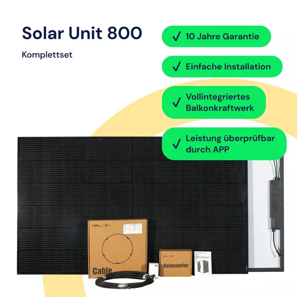 Balkonkraftwerk DAH SOLAR DAH-SU800D mit 840W/800W